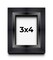 3x4 Modern Shadow Box 1.5" Depth Black Picture Frame - UV Acrylic, Backing, Hanging Hardware